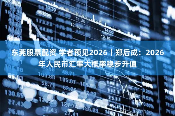 东莞股票配资 学者预见2026丨郑后成：2026年人民币汇率大概率稳步升值